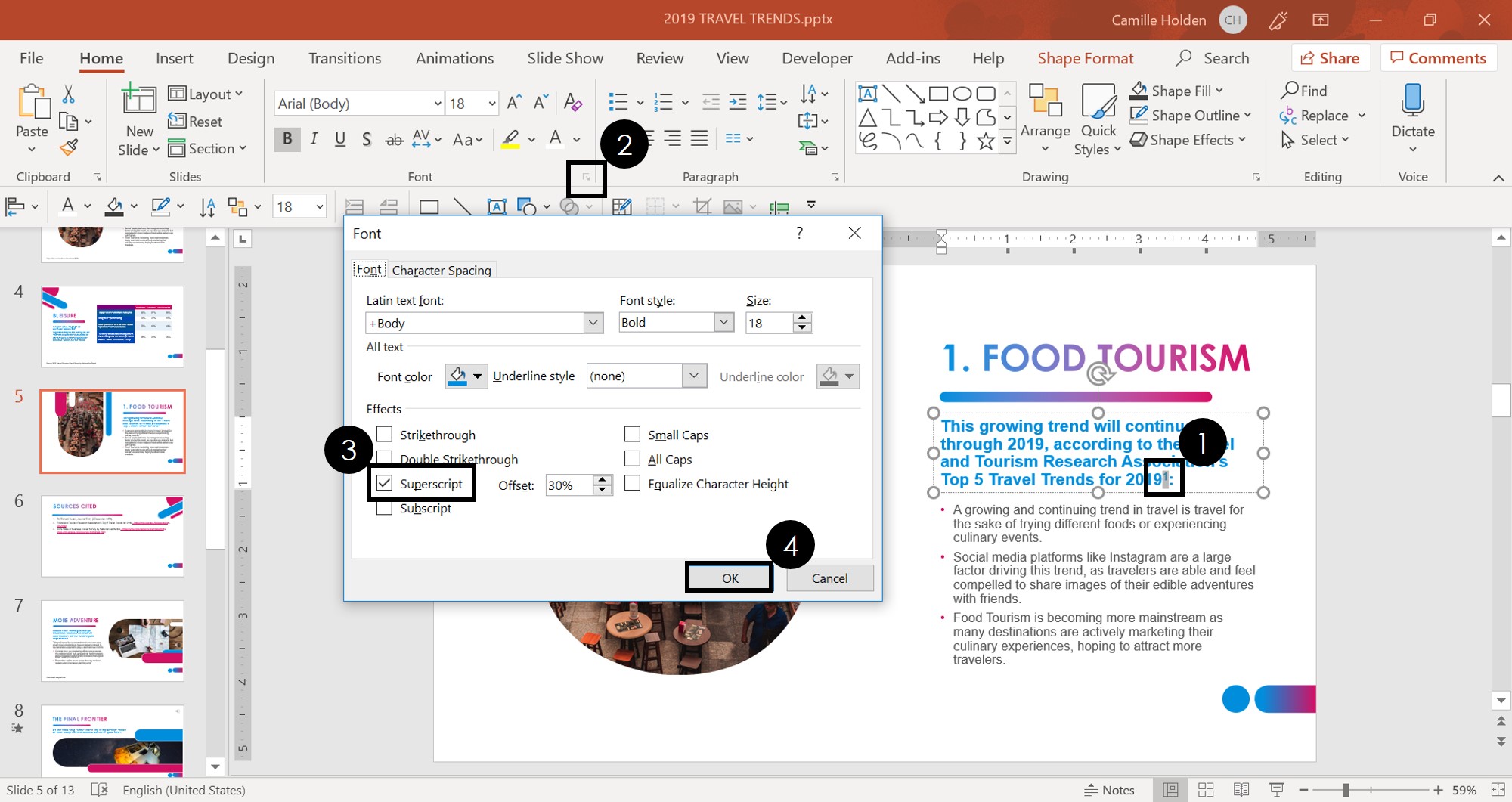 how to put references in powerpoint presentation