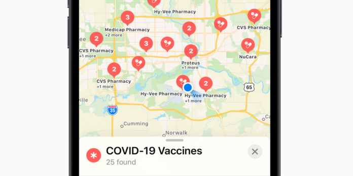 Apple Maps Will Now Show You COVID-19 Vaccination Locations