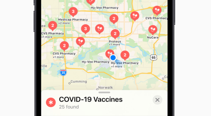 Apple Maps Will Now Show You COVID-19 Vaccination Locations