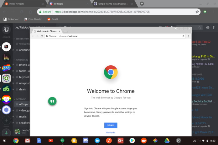 Crostini Chrome OS