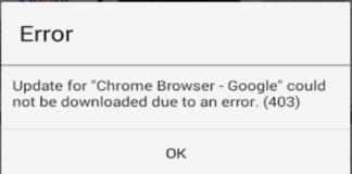 App could not be downloaded due to an error 403