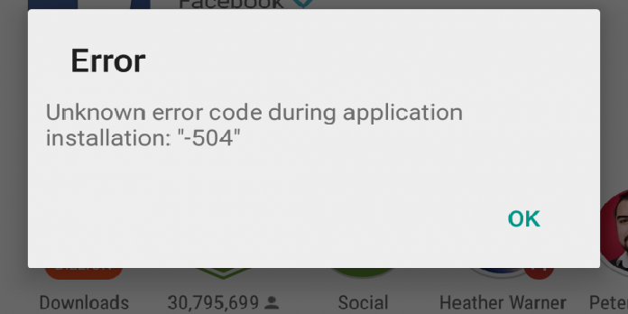 Google Play Error 504