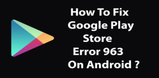 Google Play Error 963