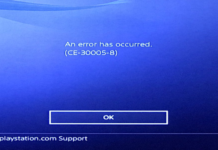 PS4 Error CE-30005-8