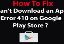 Fix for Error 410: App could not be downloaded due to an error 410