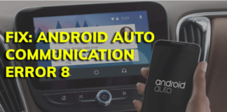 Android Auto Communication Error 8