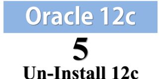Uninstall Oracle 12c