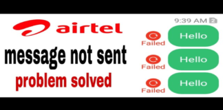 can t send message with airtel error 38