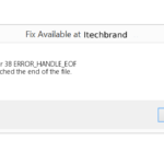 error code 38 reached the end of the file