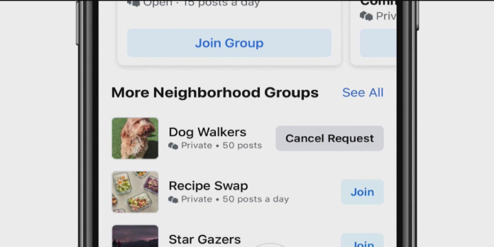 Facebook testing Neighborhood app