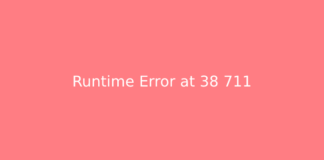 Runtime Error at 38 711