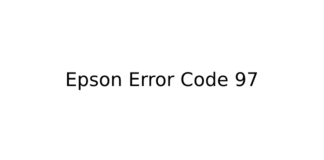 Epson Error Code 97