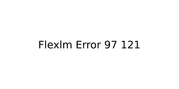 Flexlm Error 97 121