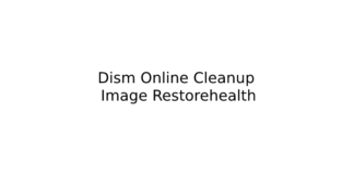 Dism Online Cleanup Image Restorehealth