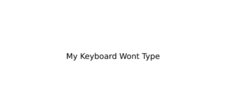 My Keyboard Wont Type