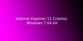 Internet Explorer 11 Crashes Windows 7 64 bit