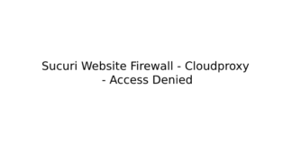 Sucuri Website Firewall - Cloudproxy - Access Denied