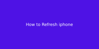 How to Refresh iphone