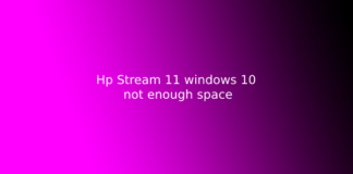 HP Stream 11 Windows 10 Not enough space