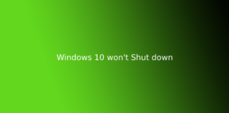 Windows 10 won't Shut down