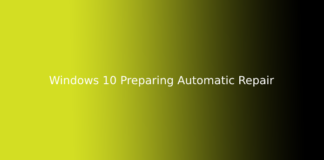Windows 10 Preparing Automatic Repair