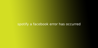 spotify a facebook error has occurred