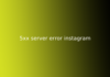5xx server error instagram