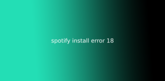 spotify install error 18