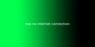 nox no internet connection