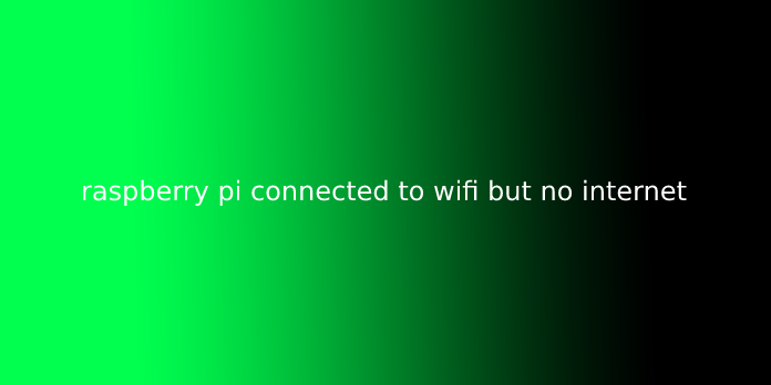 raspberry pi connected to wifi but no internet