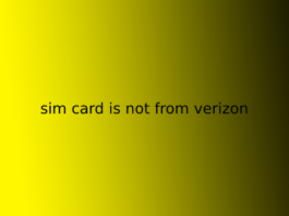 sim card is not from verizon