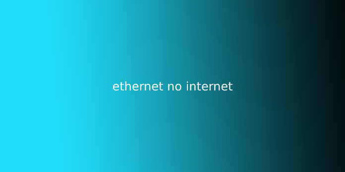 ethernet no internet