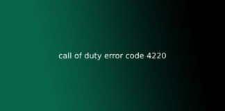call of duty error code 4220