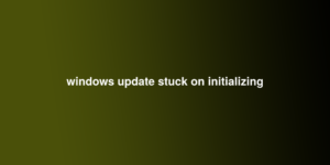 surface stuck on initializing updates