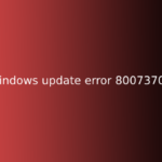 windows update error 80073701