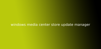 windows media center store update manager
