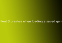 fallout 3 crashes when loading a saved game