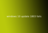 windows 10 update 1803 fails