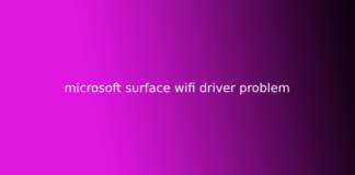 microsoft surface wifi driver problem