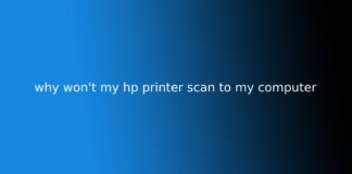 why won't my hp printer scan to my computer