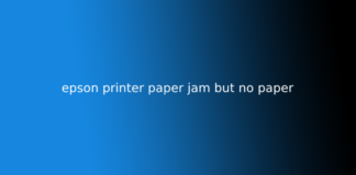 epson printer paper jam but no paper