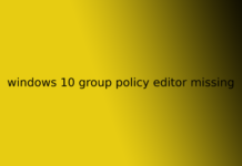 windows 10 group policy editor missing