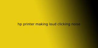 hp printer making loud clicking noise