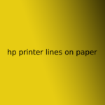 hp printer lines on paper