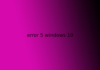 error 5 windows 10