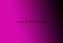 error 5 windows 10