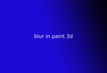 blur in paint 3d