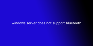 windows server does not support bluetooth