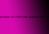 windows 10 v1903 intel upgrade block fix