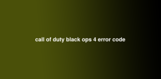 call of duty black ops 4 error code